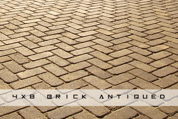 4x8 Brick Pavers Antiqued